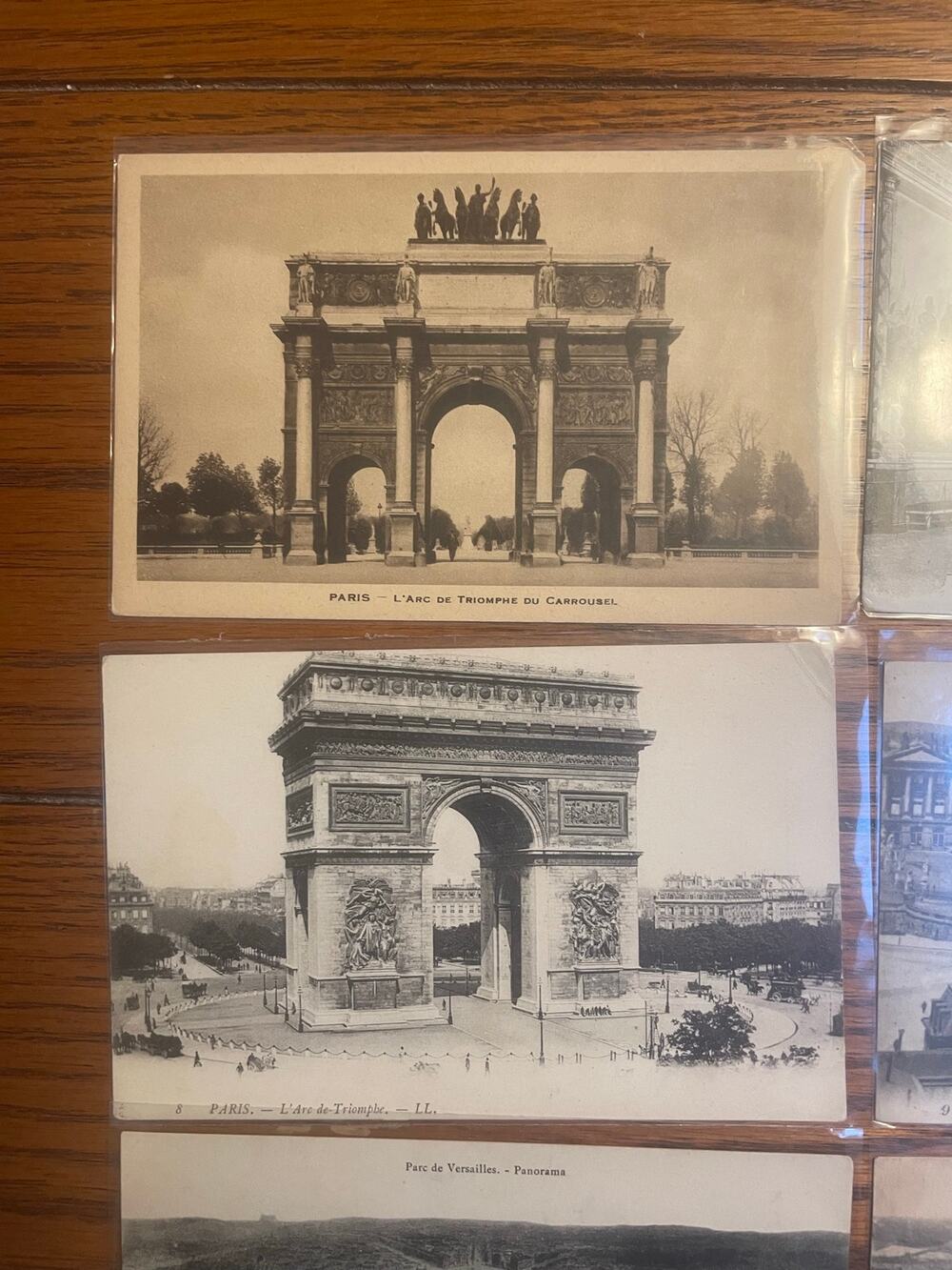 8 Antique France Postcards Paris Versailles Rouen Arc de Triomphe RPPC Lot